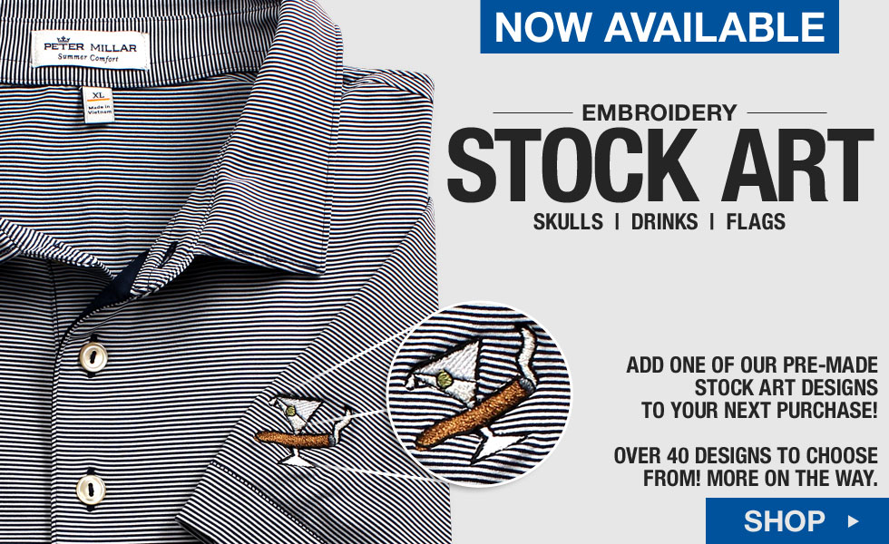 Golf Locker Custom - New Embroidery Stock Art