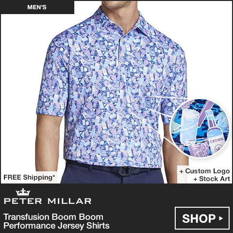 Peter Millar Transfusion Boom Boom Performance Jersey Golf Shirts at Golf Locker
