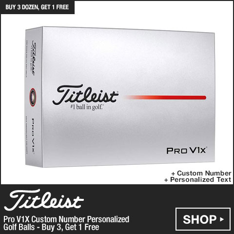 Titleist Pro V1X Custom Number Personalized Golf Balls - Buy 3, Get 1 Free at Golf Locker