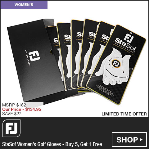 FJ Women's StaSof Golf Gloves - Buy 5, Get 1 Free at Golf Locker