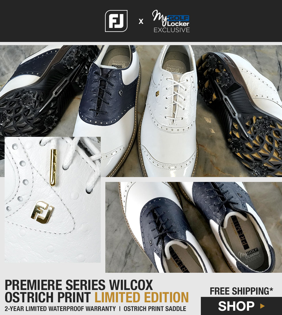 FJ Premiere Series Wilcox Golf Shoes - Ostrich Print Limited Edition - Golf Locker Exclusive at Golf Locker