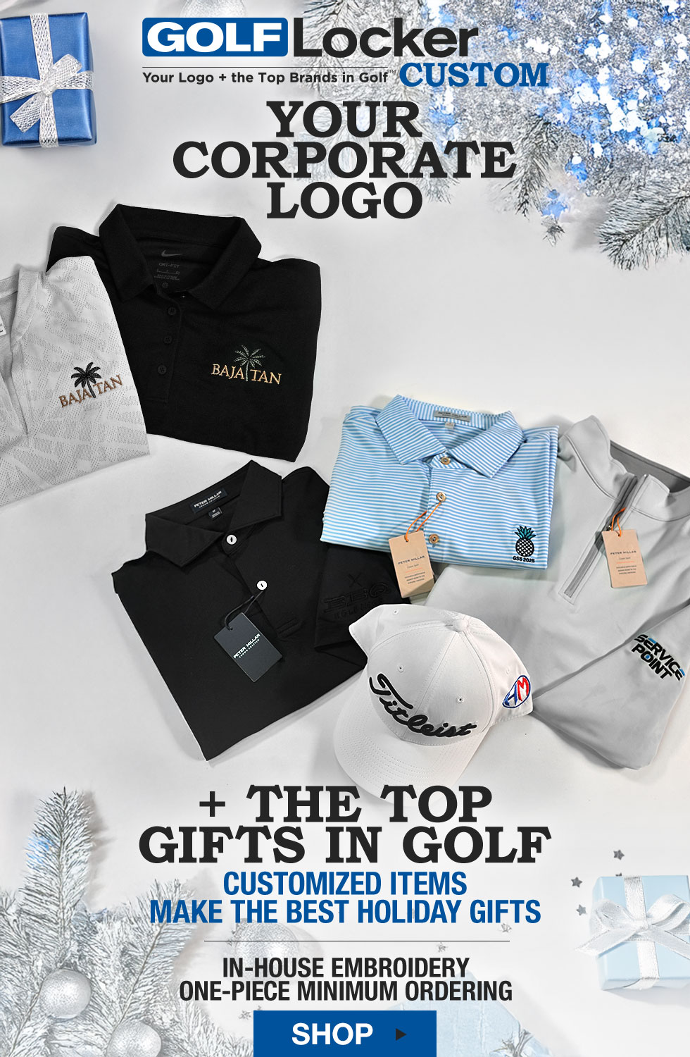 Custom Corporate Holiday Gifts at Golf Locker