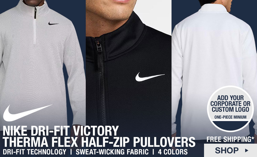 Nike Dri-FIT Victory Therma Flex Half-Zip Golf Pullovers at Golf Locker