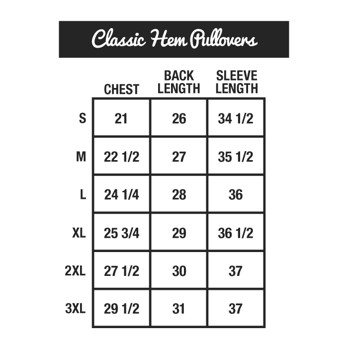 henry dean Pullover Size Guide - Golf Locker