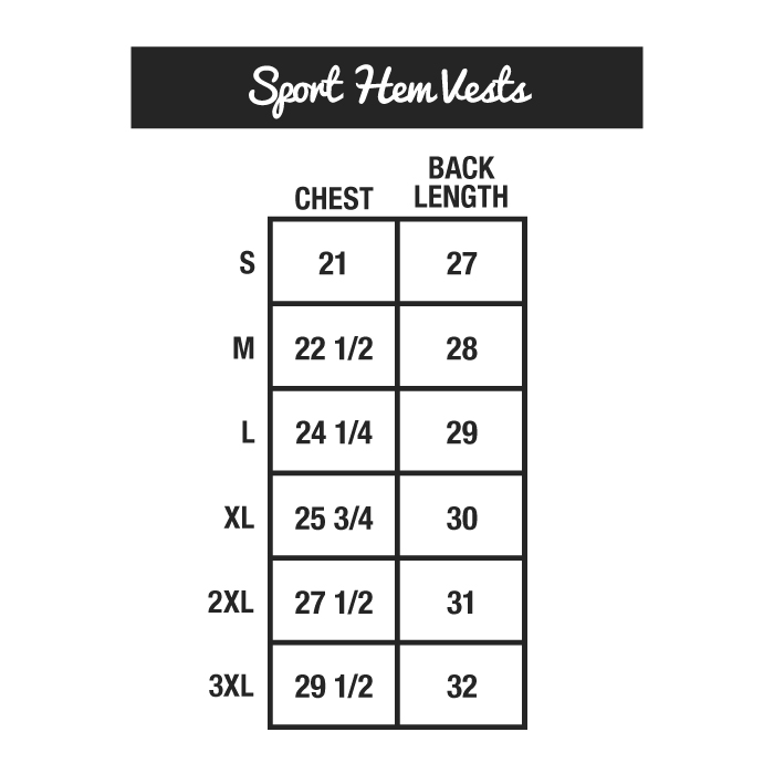 henry dean Vests Size Chart - Golf Locker