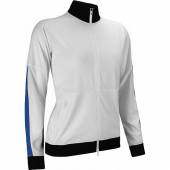 FootJoy Women's Lightweight Track Golf Jackets - ON SALE in White with black and blue accents