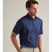 Peter Millar Solid Performance Jersey Golf Shirts in Navy