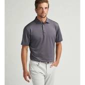 Peter Millar Solid Performance Jersey Golf Shirts in Iron grey
