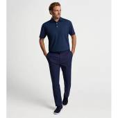 Peter Millar Solid Performance Mesh Golf Shirts in Navy