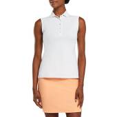 Peter Millar Women's Performance Sleeveless Golf Shirts - ON SALE in White