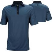 FootJoy ProDry Lisle Performance Stretch Mini Check Print Golf Shirts - ON SALE in Navy with blue mini check print
