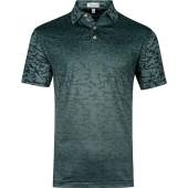 Peter Millar Sail Performance Jersey Golf Shirts - ON SALE in Balsam green with subtle print