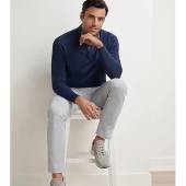 Peter Millar Crown Crafted Stealth Performance Quarter-Zip Golf Pullovers - Tour Fit in Navy