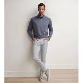 Peter Millar Crown Crafted Stealth Performance Quarter-Zip Golf Pullovers - Tour Fit in Steel