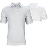 FootJoy Lisle ZigZag Print Golf Shirts - ON SALE in White with subtle print