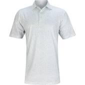 Peter Millar Half & Half Performance Jersey Golf Shirts - ON SALE in White with golf and cocktail print