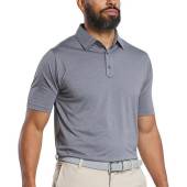 FootJoy Solid Lisle Golf Shirts - Athletic Fit in Heather charcoal