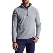 Peter Millar Thermal Flow Micro Fleece Half-Zip Golf Pullovers - ON SALE in Gale grey