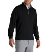 FootJoy Lightweight Solid Midlayer Quarter-Zip Golf Pullovers in Black