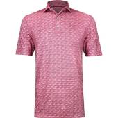 johnnie-O Prep-Formance Jarvis Golf Shirts - ON SALE in Taffy pink with subtle print
