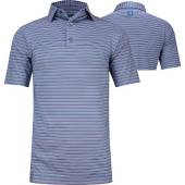 FootJoy ProDry Lisle Multi-Color Pinstripe Golf Shirts - ON SALE in Sapphire blue with multi-color stripes