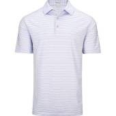 Peter Millar Heritage Performance Jersey Golf Shirts - ON SALE in Wildflower purple with white stripes