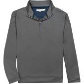 henry dean Lightweight Performance Quarter-Zip Pullovers - Classic Hem in Dark Grey