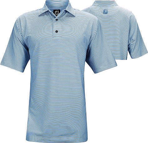 FootJoy ProDry Lisle Feeder Stripe Self Collar Golf Shirts - ON SALE