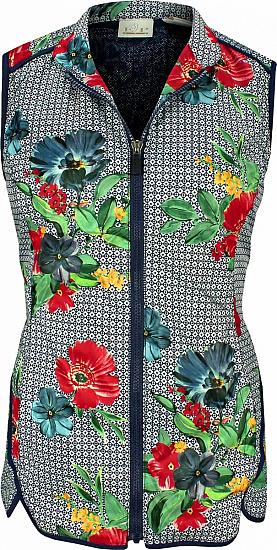 EP Pro Women's Geo Floral Print Cire Golf Vests - ON SALE