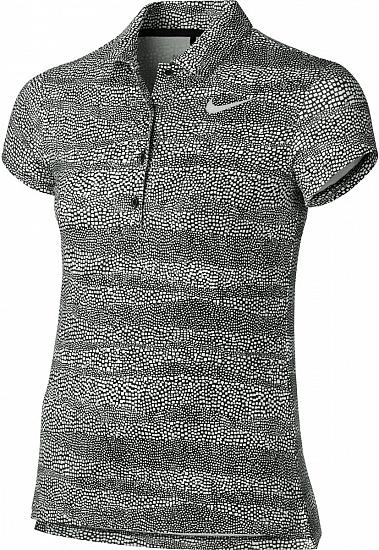 Nike Girl's Dri-FIT Printed Junior Golf Shirts - ON SALE