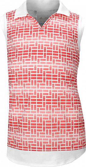 Adidas Girl's Printed Junior Sleeveless Golf Shirts - ON SALE
