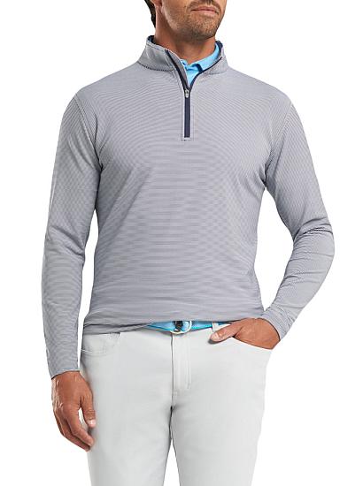 Peter Millar Perth Sugar Stripe Performance Quarter-Zip Golf Pullovers