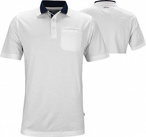 Adidas adiPure Cotton Plaited Pocket Golf Shirts - ON SALE
