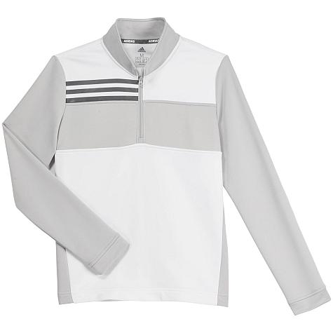 Adidas Color Blocked Layer Half-Zip Junior Golf Pullovers - ON SALE