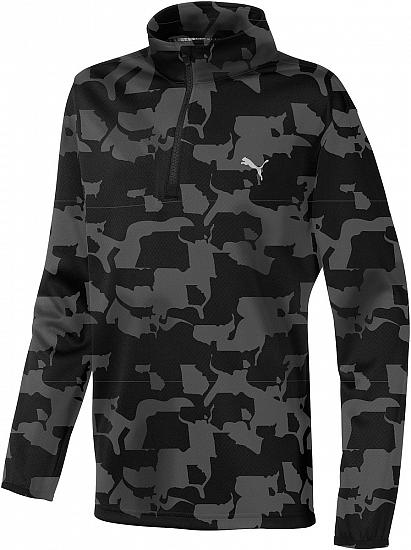 Puma WarmCELL Union Camo Quarter-Zip Junior Golf Pullovers - ON SALE