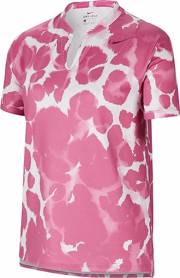 Nike Girl's Dri-FIT Printed Junior Golf Shirts - ON SALE