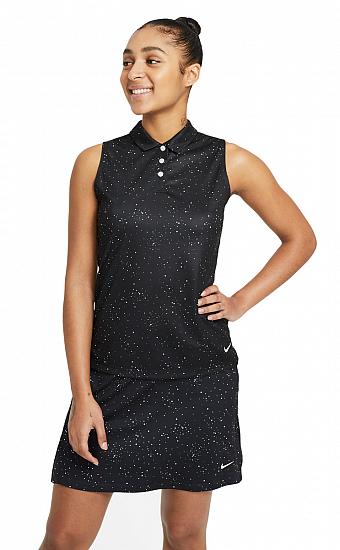 Nike Women's Dri-FIT Dot Print Sleeveless Golf Shirts - ON SALE