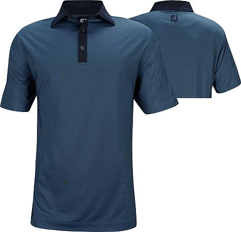 FootJoy ProDry Lisle Performance Stretch Mini Check Print Golf Shirts - ON SALE