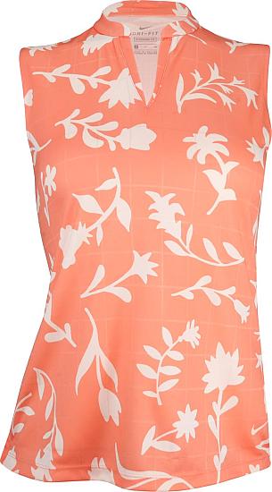 Nike Women's Breathe Floral Print Sleeveless Golf Shirts - ON SALE