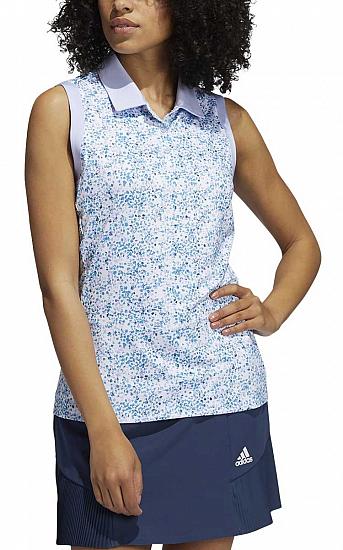 Adidas Women's Ultimate 365 Printed Sleeveless Golf Shirts - ON SALE