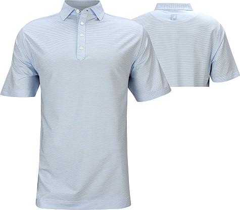 FootJoy ProDry Lisle Feeder Stripe Button Down Collar Golf Shirts - ON SALE