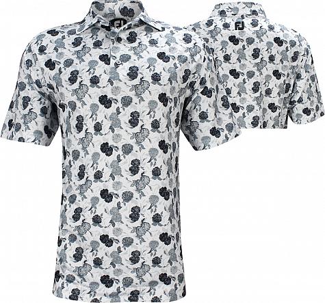 FootJoy ProDry Lisle Vintage Floral Print Golf Shirts - ON SALE