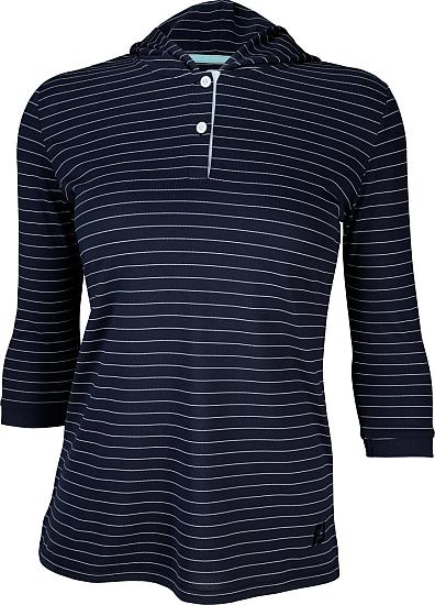 FootJoy Women's Pinstripe Three Quarter Sleeve Casual Hoodies - ON SALE