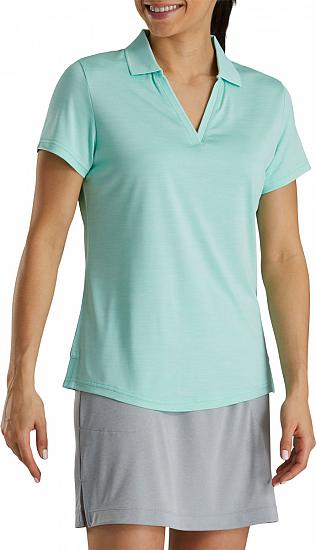 FootJoy Women's Space Dye Open Placket Golf Shirts - ON SALE