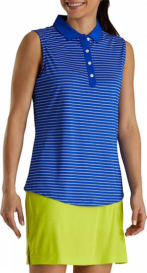 FootJoy Women's Pinstripe Sleeveless Golf Shirts - ON SALE