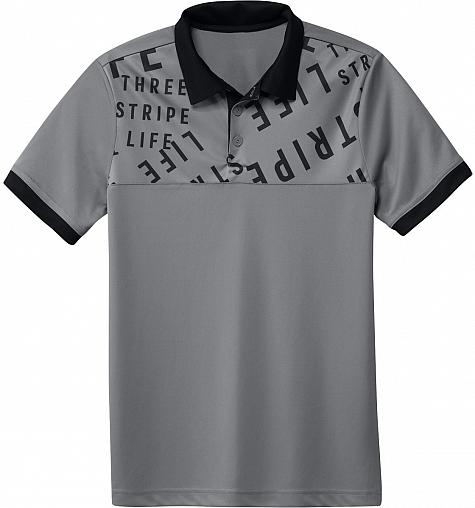 Adidas 3-Stripes Life Print Junior Golf Shirts - ON SALE