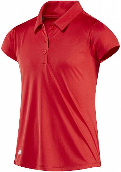 Adidas Girl's Performance Solid Junior Golf Shirts - ON SALE