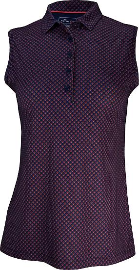 Peter Millar Women's Perfect Fit Deco Star Sleeveless Golf Shirts - ON SALE