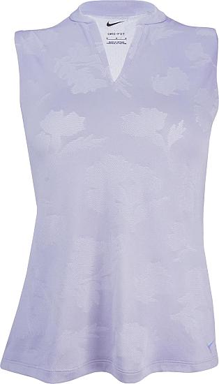 Nike Women's Dri-FIT Victory Floral Sleeveless Golf Shirts - ON SALE