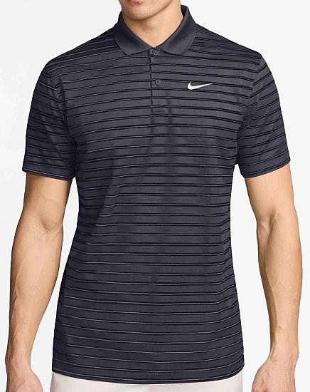 Nike Dri-FIT Victory Stripe Left Chest Logo Golf Shirts